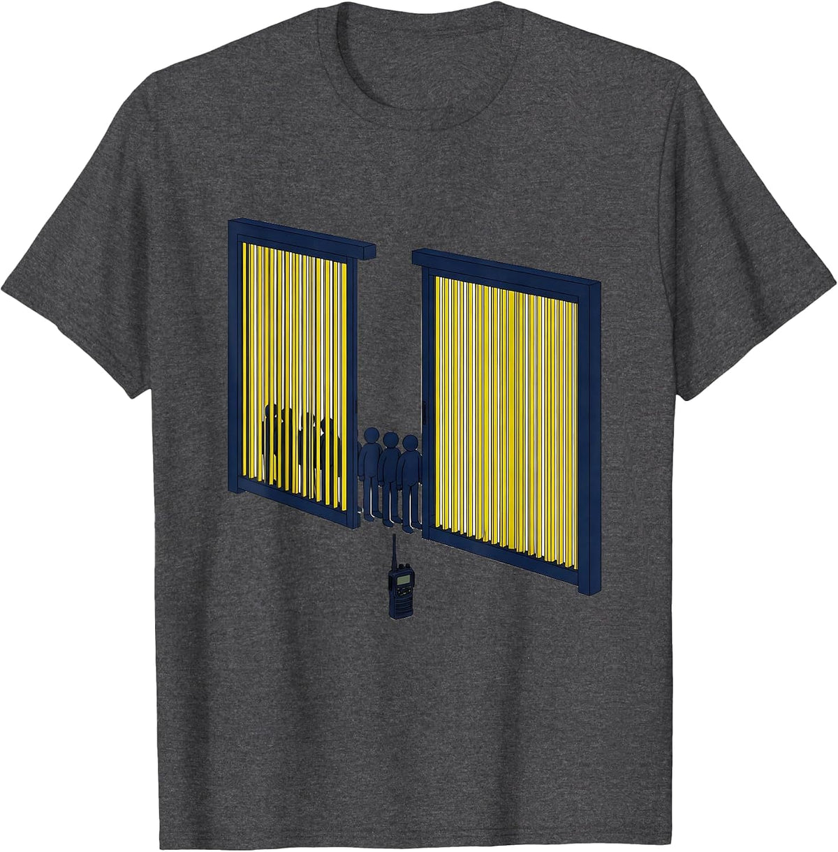 Exploded Corrections Gate Duty Radio Officer Humor T-Shirt - Dark Heather Grey