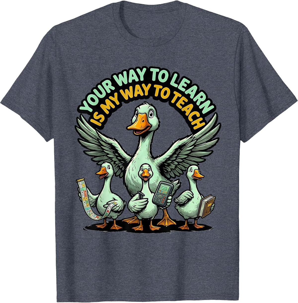 Your Way To Learn Is My Way To Teach Funny Special Education T-Shirt, Men, Heather Blue, X-Large - As Pictured