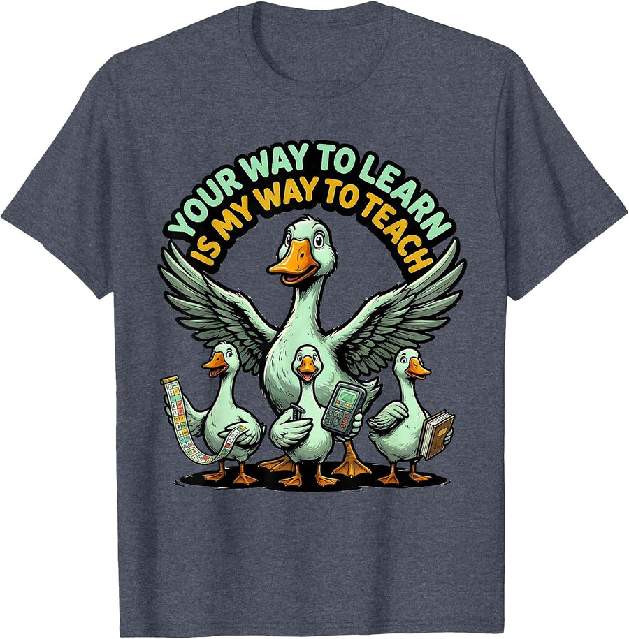 Your Way To Learn Is My Way To Teach Funny Special Education T-Shirt, Men, Heather Blue, X-Large - As Pictured