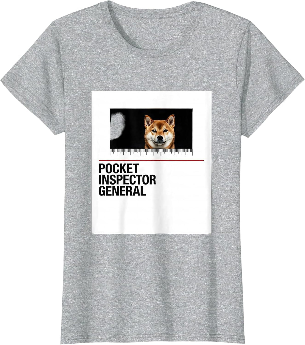 Pocket Inspector General Funny Dog Owner Breed Enthusiast T-Shirt - Heather Grey
