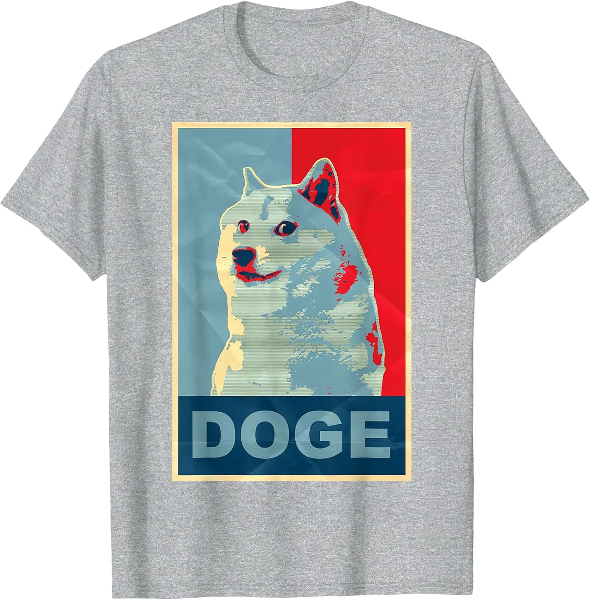 Doge Meme Dogecoin Hope Poster T-Shirt - Heather Grey