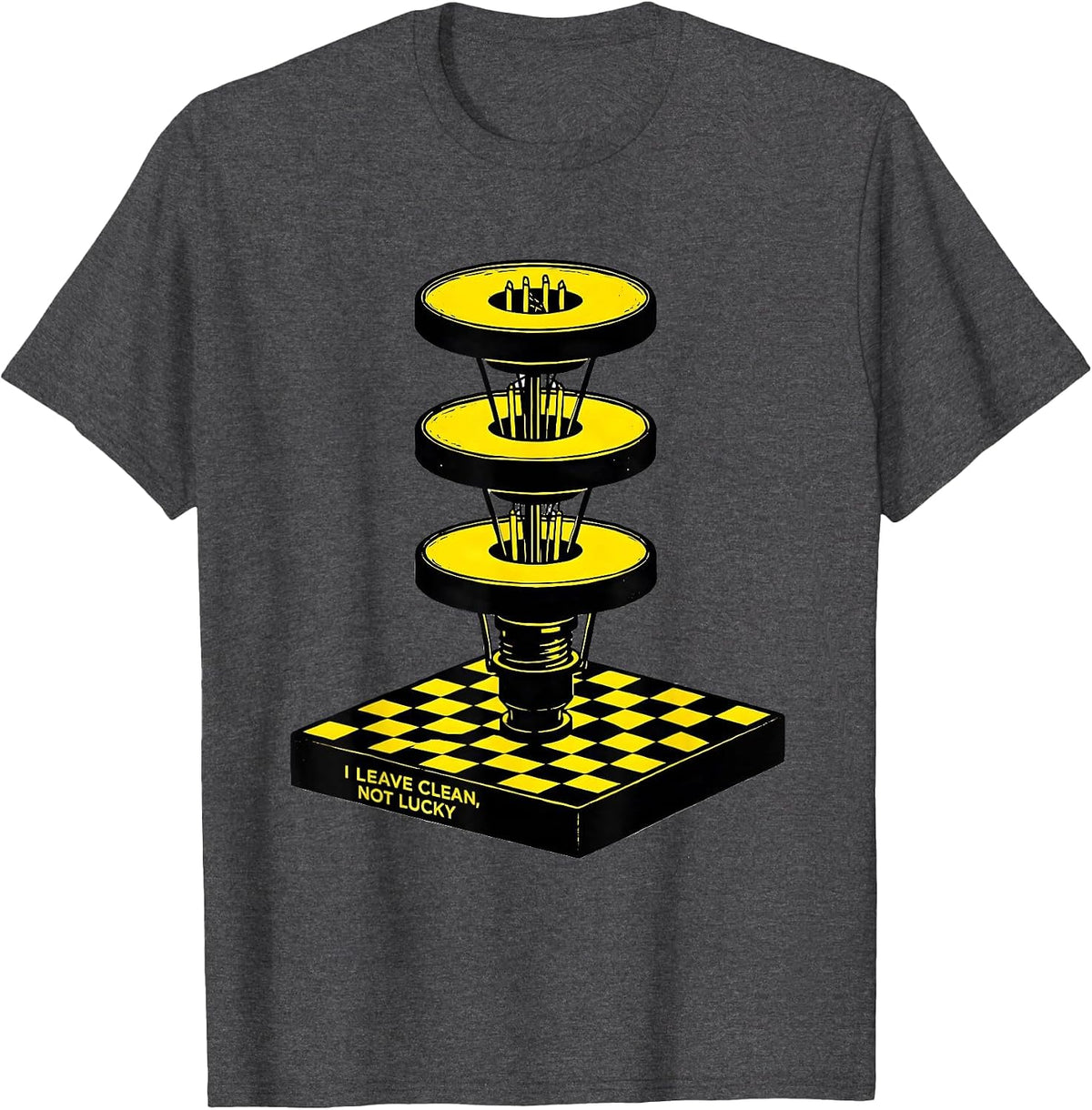I Leave Clean Not Lucky Bold Racing Humor Drag Racer Gift T-Shirt - Dark Heather Grey