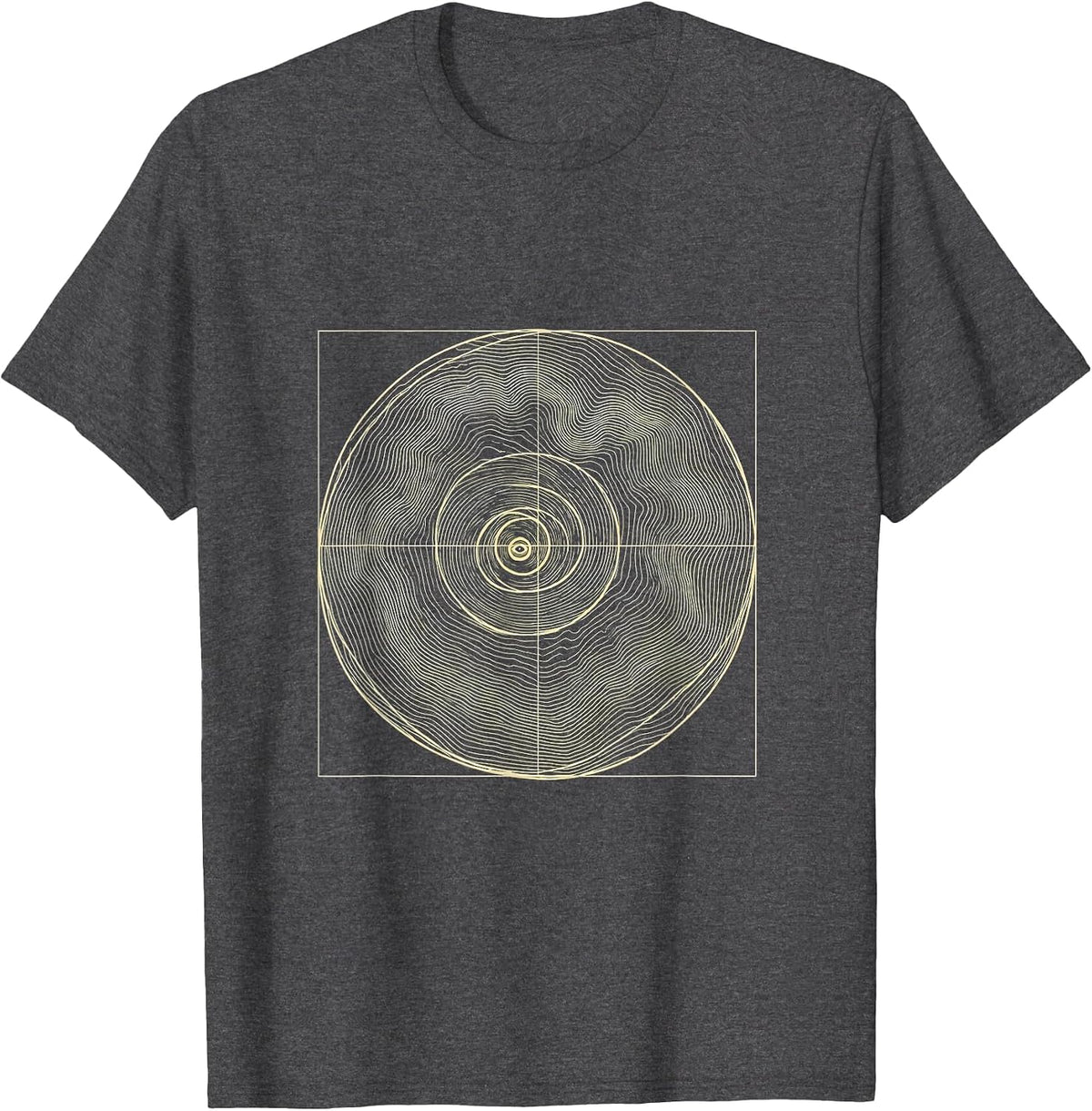 Golden Ratio Spiral Sacred Geometry Math Enthusiast T-Shirt - Dark Heather Grey