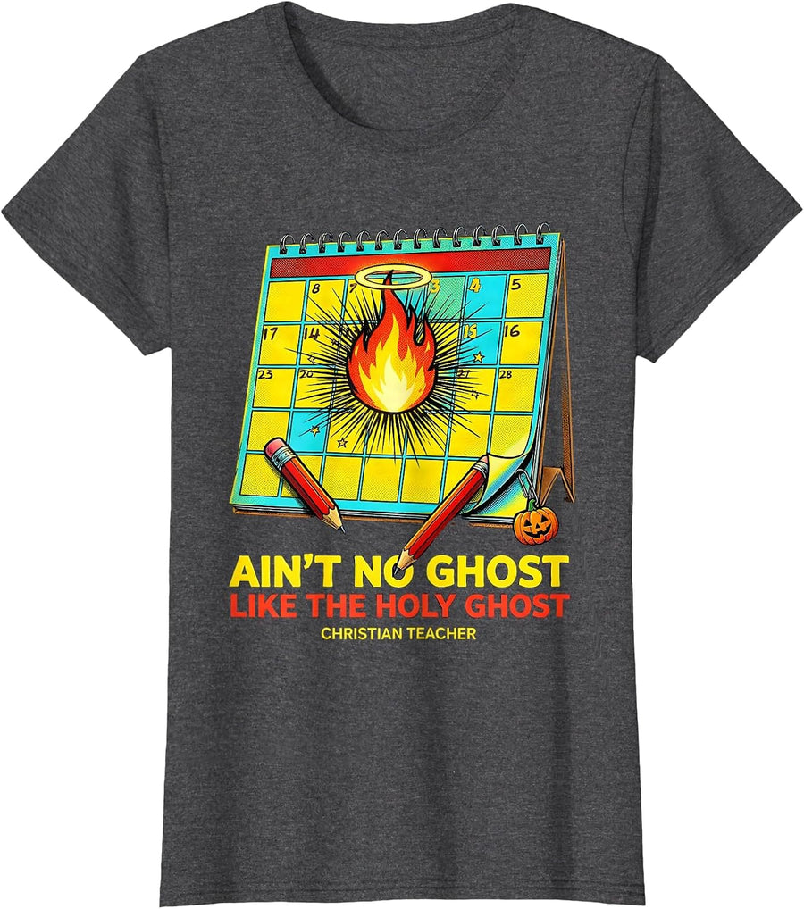 Women's Ain't No Ghost Like The Holy Ghost T-Shirt - Dark Heather Grey
