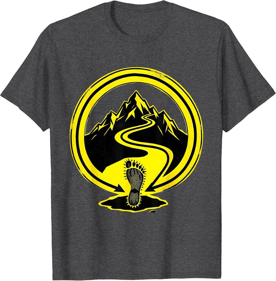 Men's Sealed Route Loop Cross Country Running Team Pride T-Shirt - Dark Heather Grey