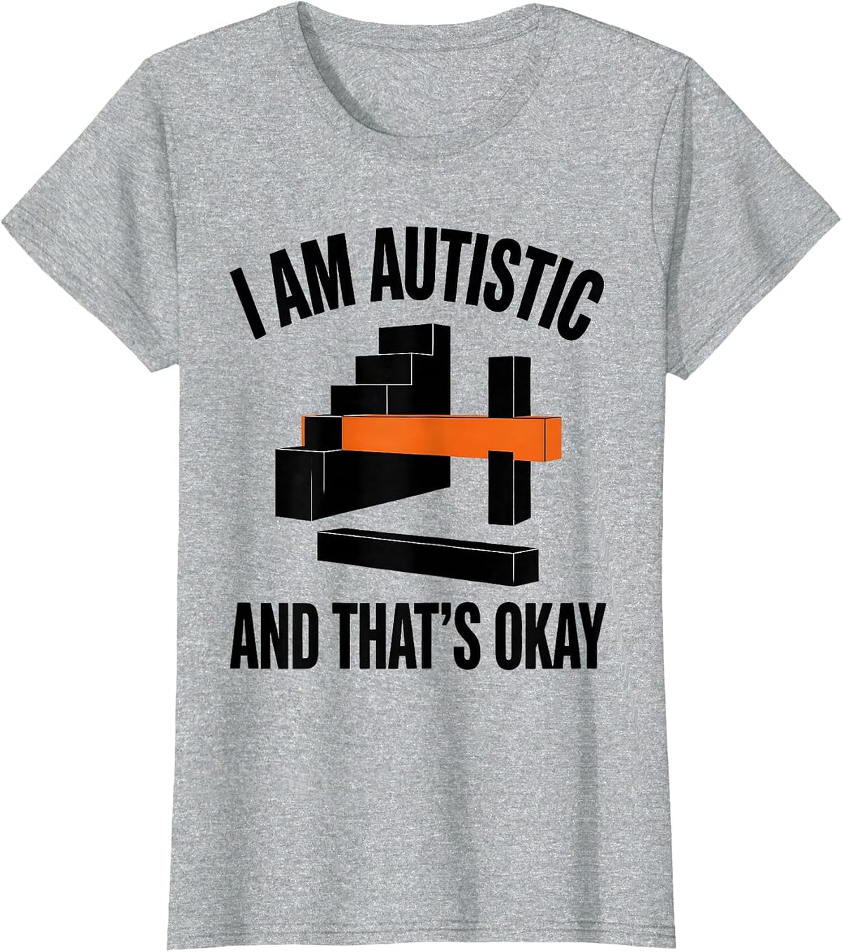 I Am Autistic And That's Okay Neurodiversity Acceptance T-Shirt - Heather Grey