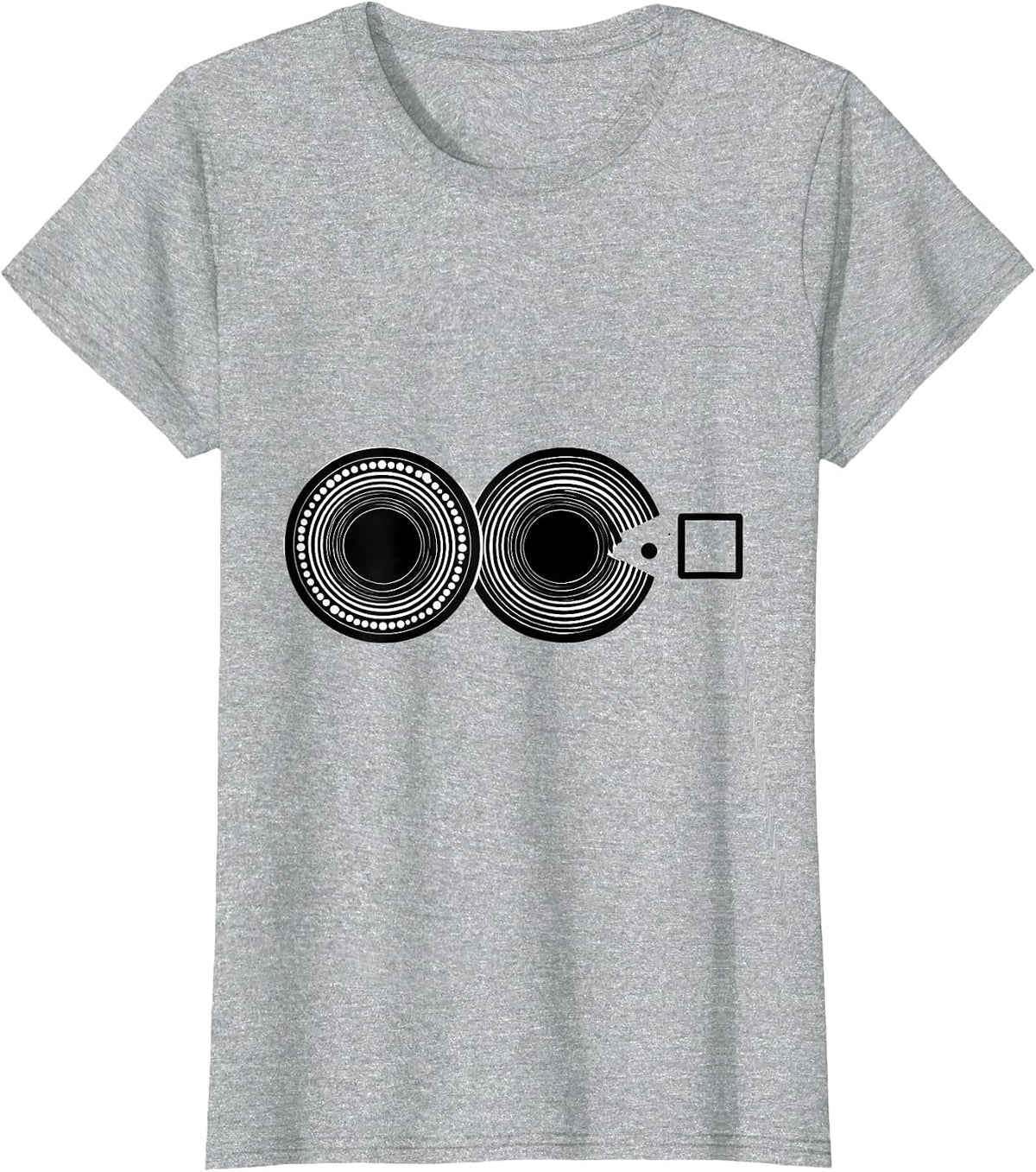 Women's Atomic Orbitals Silhouettes Nerdy Science Humor T-Shirt - Heather Grey