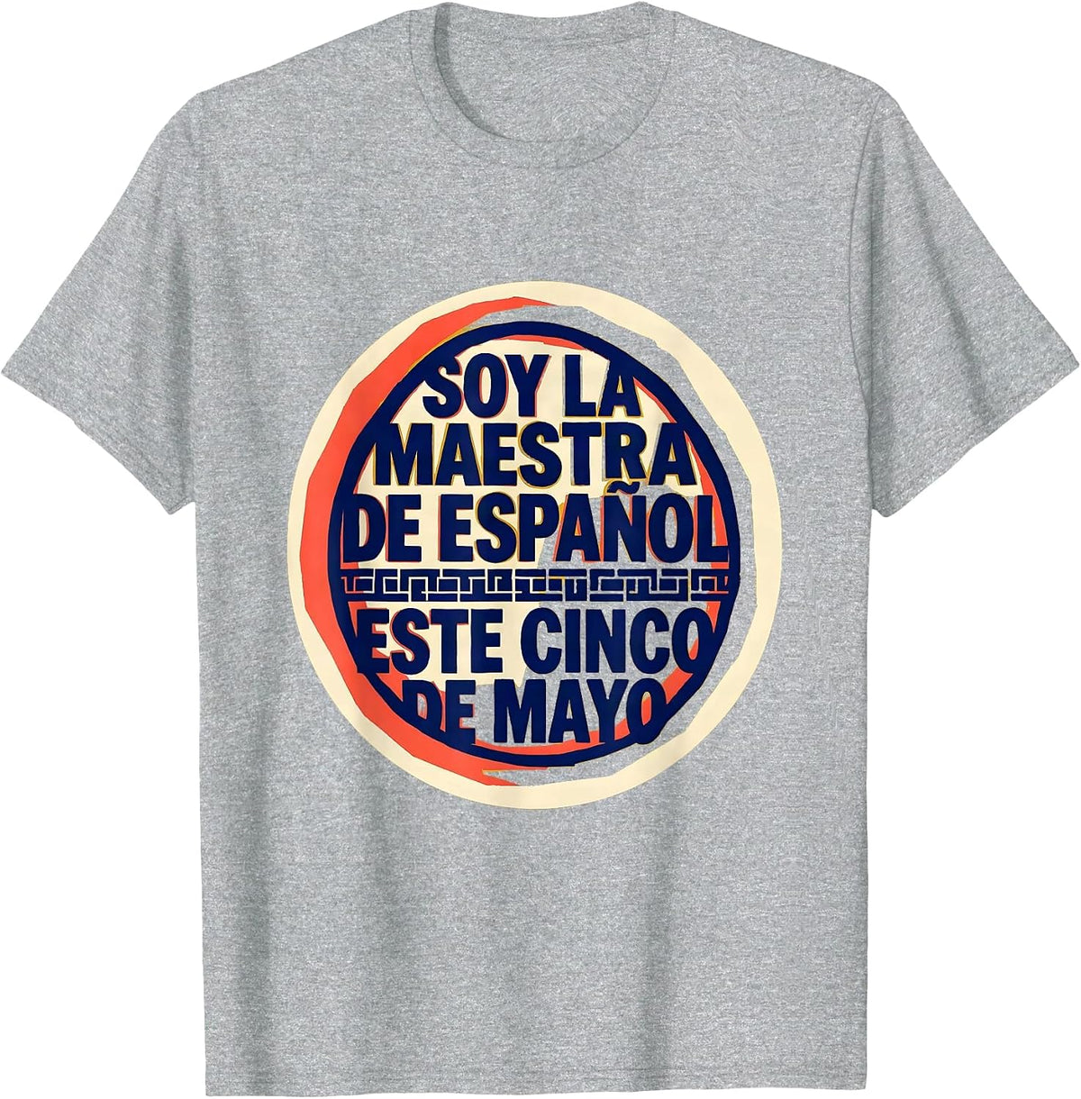 Men's Soy la maestra de Español este Cinco de Mayo Teacher T-Shirt - Heather Grey