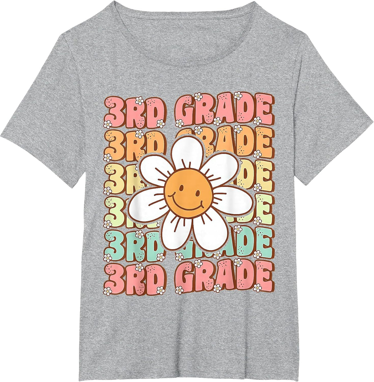 Groovy 3rd Grade Back to School T-Shirt - Heather Grey