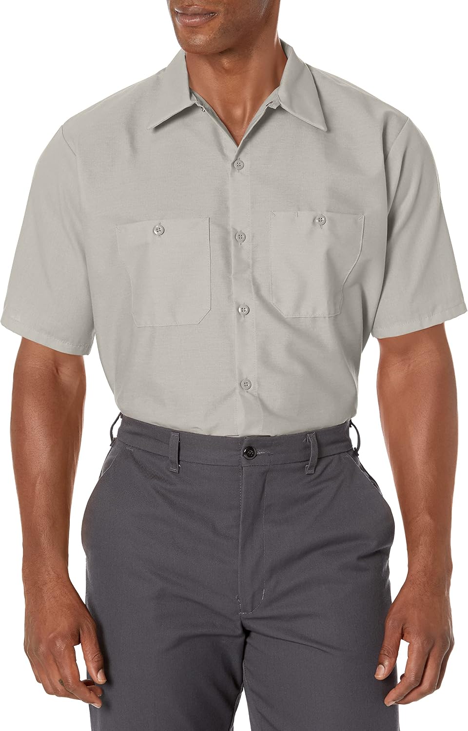 Red Kap Men's Long Sleeve Utility Uniform Shirt - Grey
