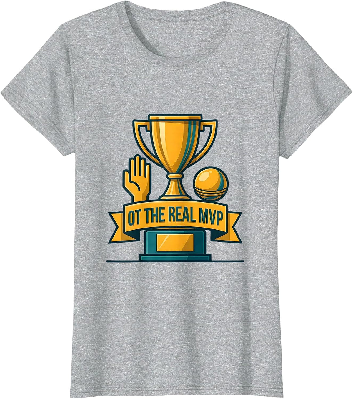 Women's OT The Real MVP Occupational Therapy Design T-Shirt - Heather Grey