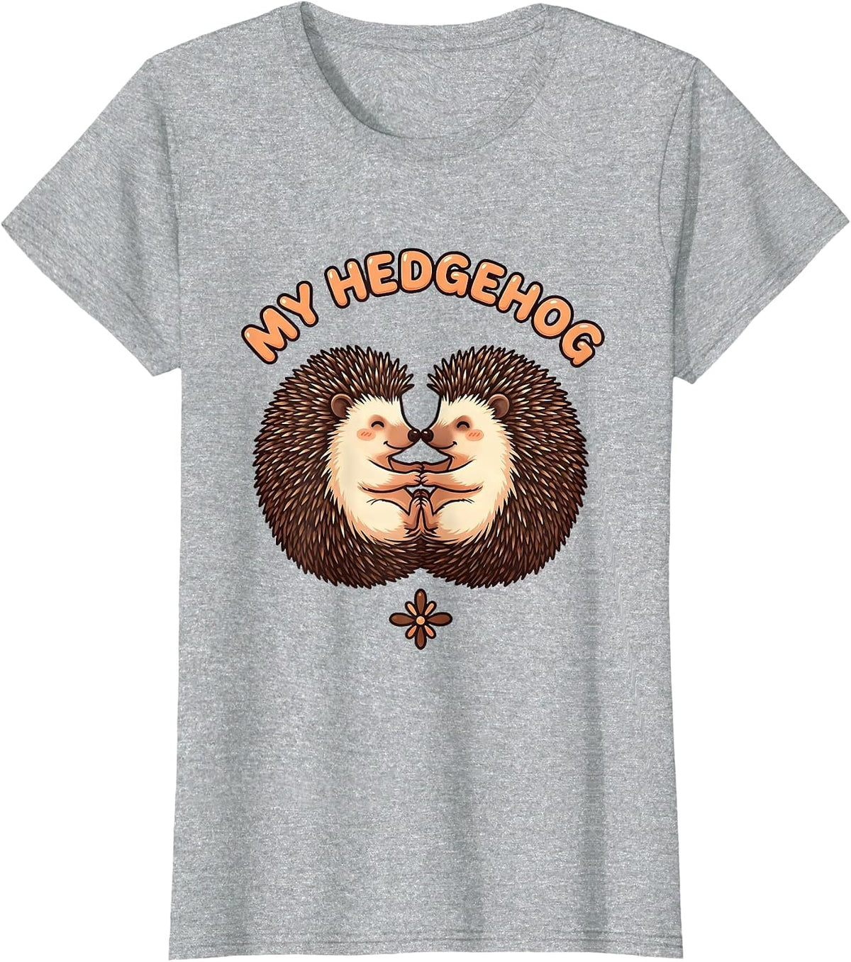 Women's My Hedgehog Cute Kawaii Hedgehog Lover Animal Humor T-Shirt - Heather Grey