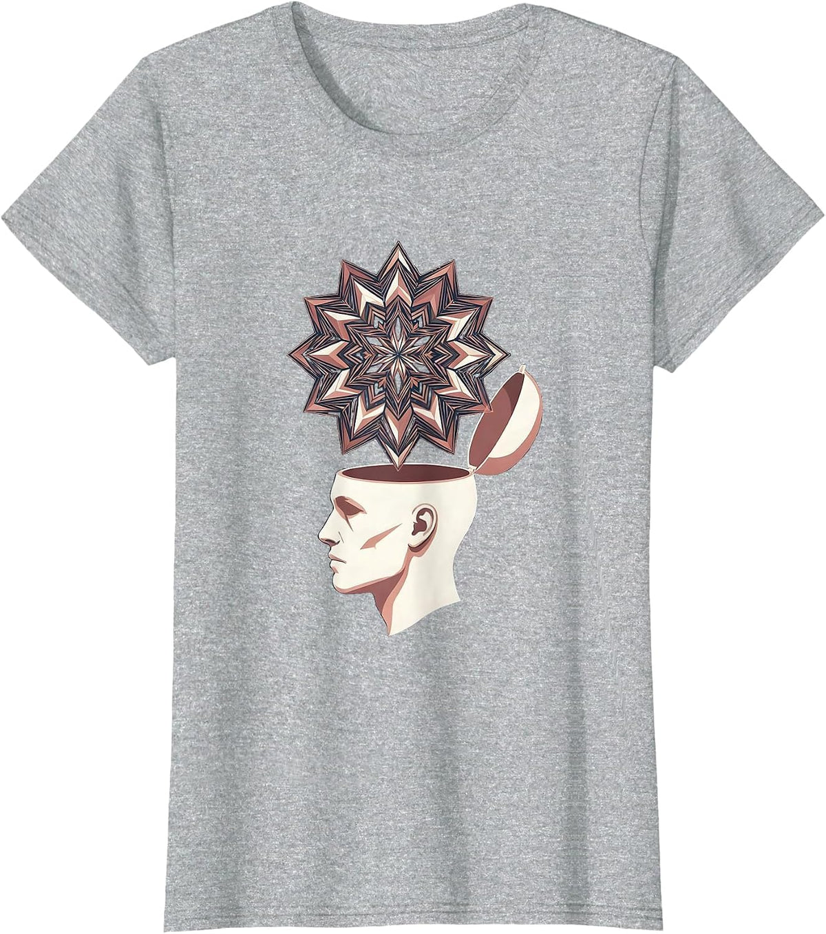 Kaleidoscope Mind Neurodiversity Celebration Design T-Shirt - Heather Grey