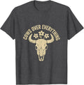Men's Cows Over Everything Cow Lover Design T-Shirt - Dark Heather Grey