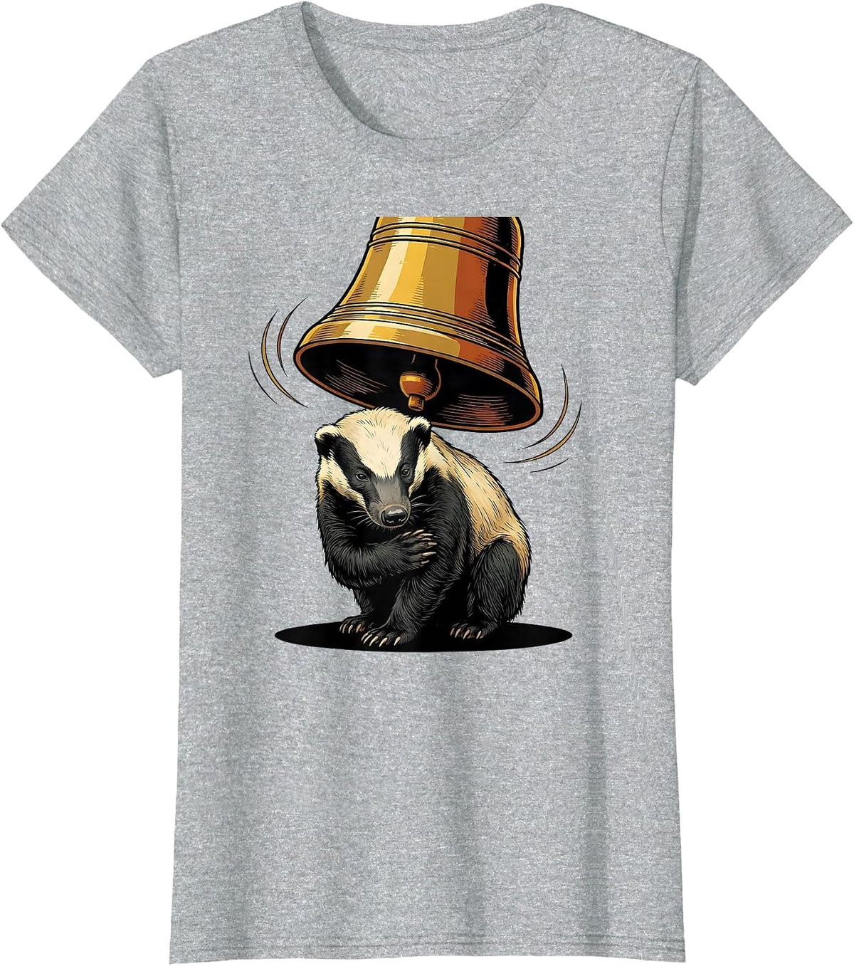 Honey Badger Grooming Funny Animal Lover Humor T-Shirt - Heather Grey