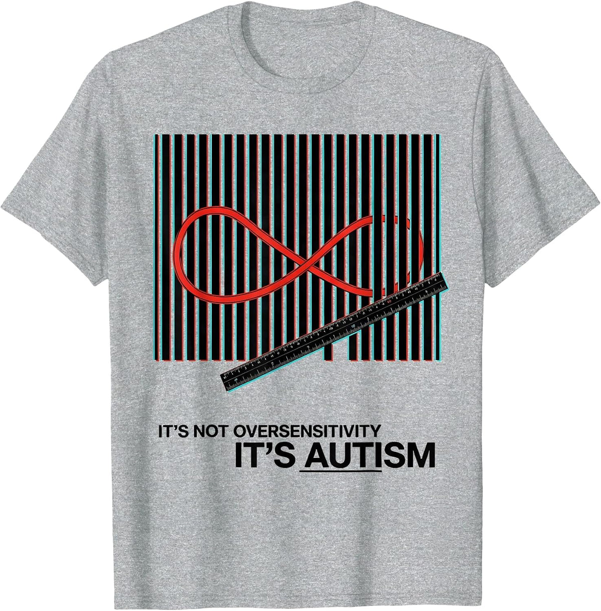 Men's It's Not Oversensitivity It's Autism Funny Neurodiversity T-Shirt - Heather Grey