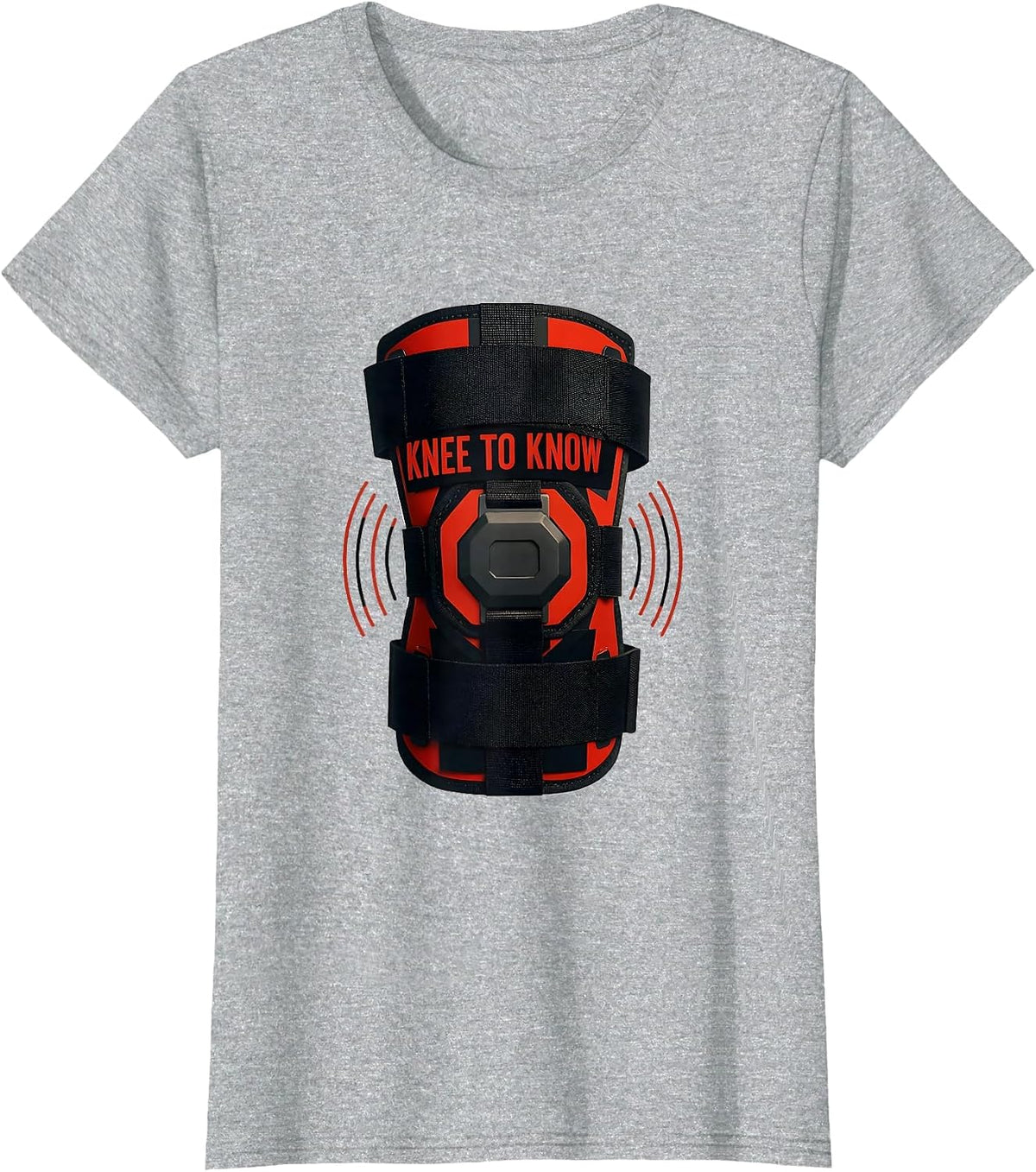 Knee To Know Geometric Physical Therapist OT Gift Humor T-Shirt - Heather Grey