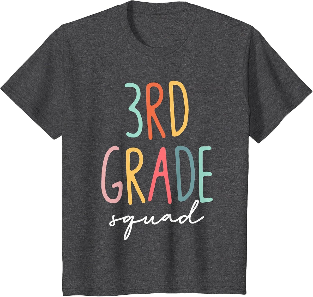 3rd Grade Squad Third Grade Teacher Crew Back to School T-Shirt - Dark Heather Grey