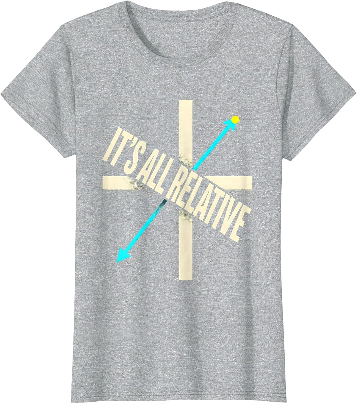 It's All Relative Funny Math Teacher Nerd Pun Humor T-Shirt - Heather Grey