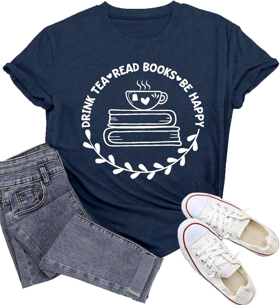 Reading Shirts for Teachers in My Bookish Era T-Shirt Reading Book Lover Gifts Tee Tops - Blue1