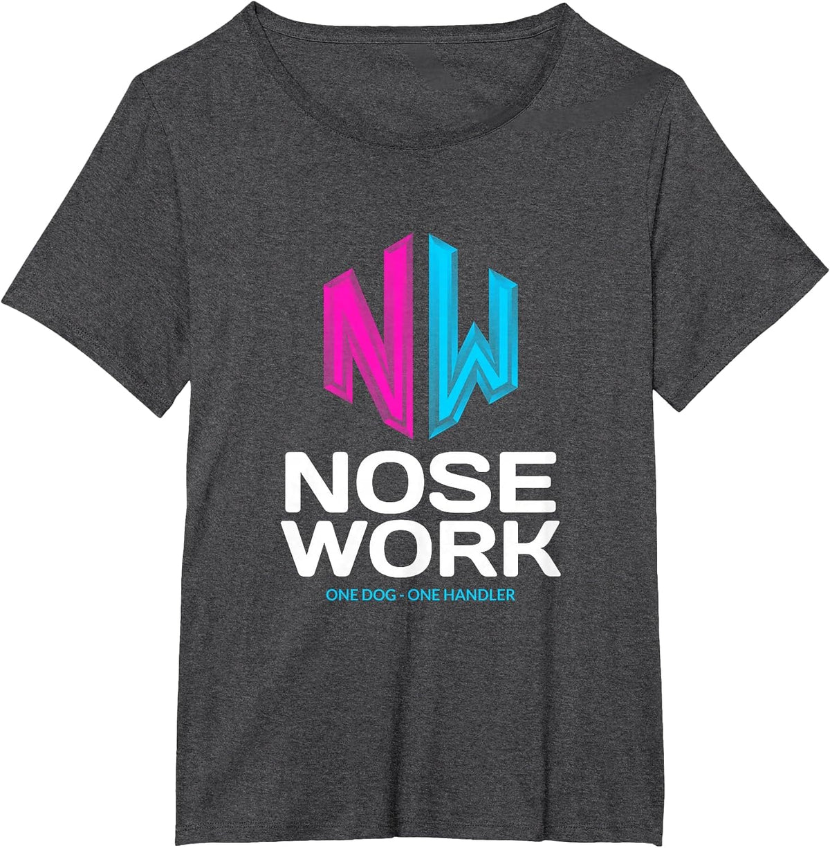 Nosework Training| One Dog One Handler T-Shirt - Dark Heather Grey