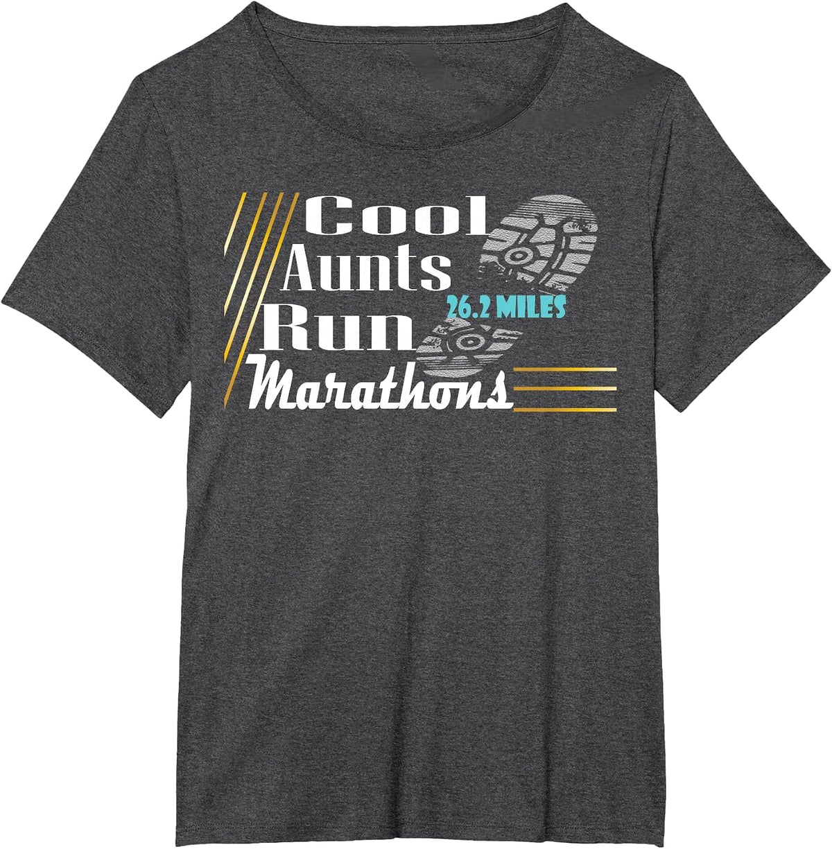 Cool Aunts Run Marathons Runnning Spectator T-Shirt - Dark Heather Grey