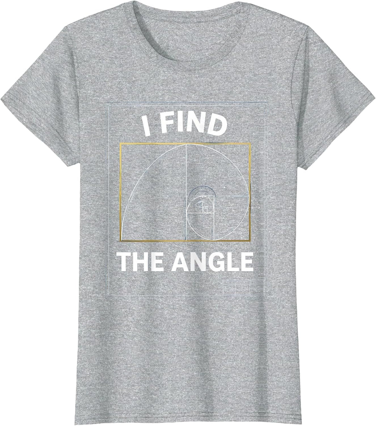 Women's I Find The Angle Technical Blueprint Math Teacher Sacred T-Shirt - Heather Grey