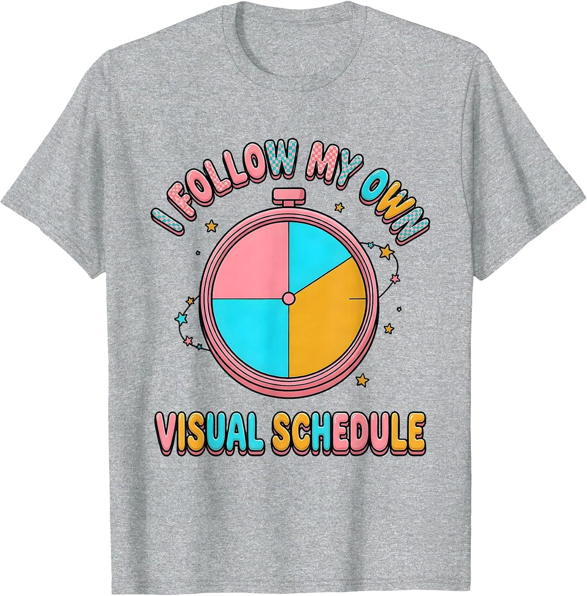 Men's I Follow My Own Visual Schedule Special Education Teacher T-Shirt - Heather Grey