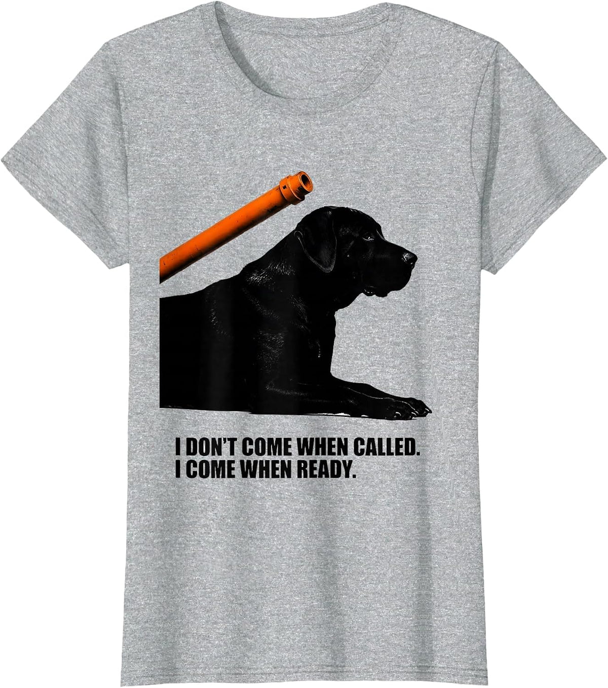 I Don't Come When Called I Come When Ready Funny Basset T-Shirt - Heather Grey