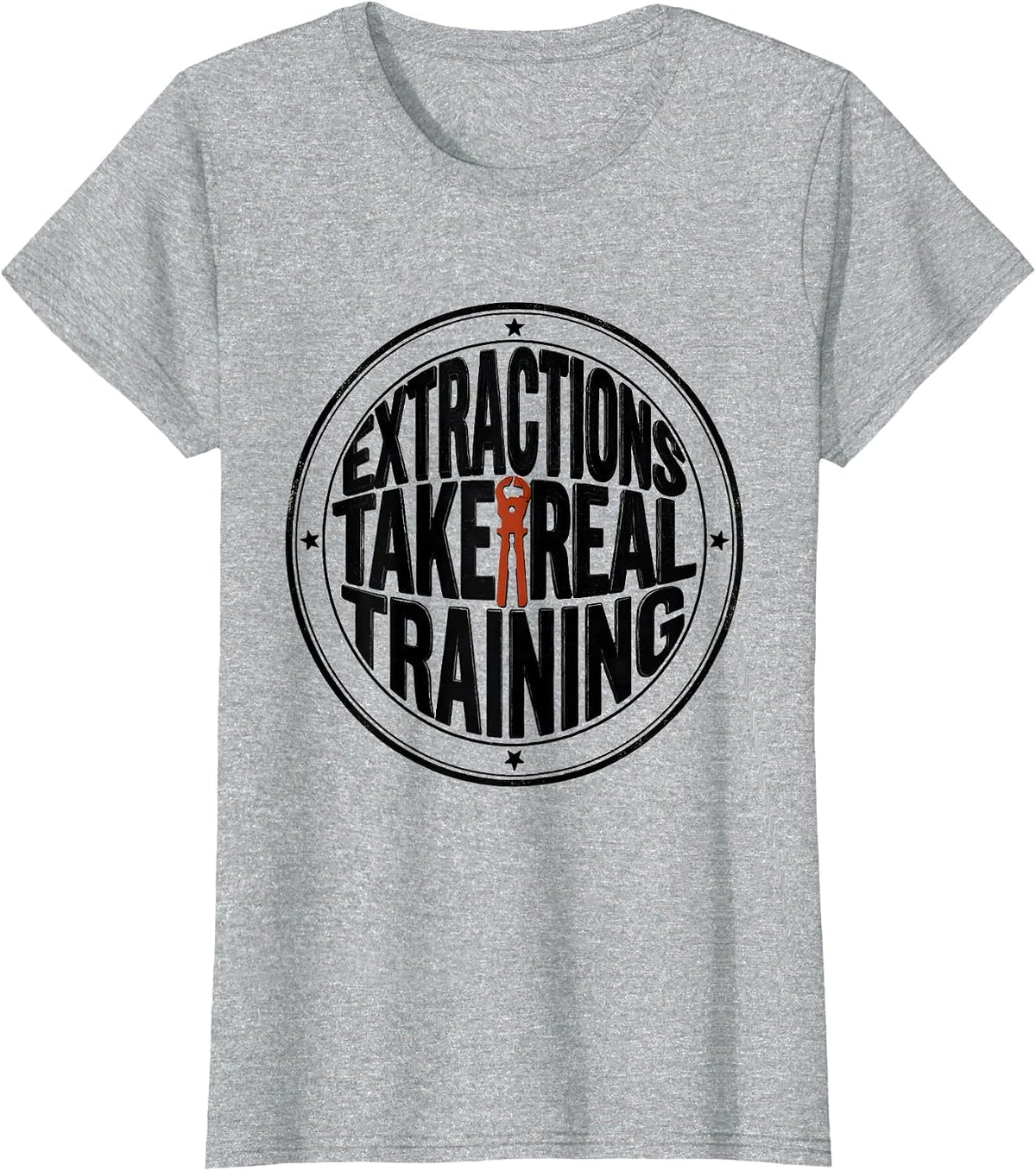 Extractions Take Real Training Playful Esthetician Skincare T-Shirt - Heather Grey