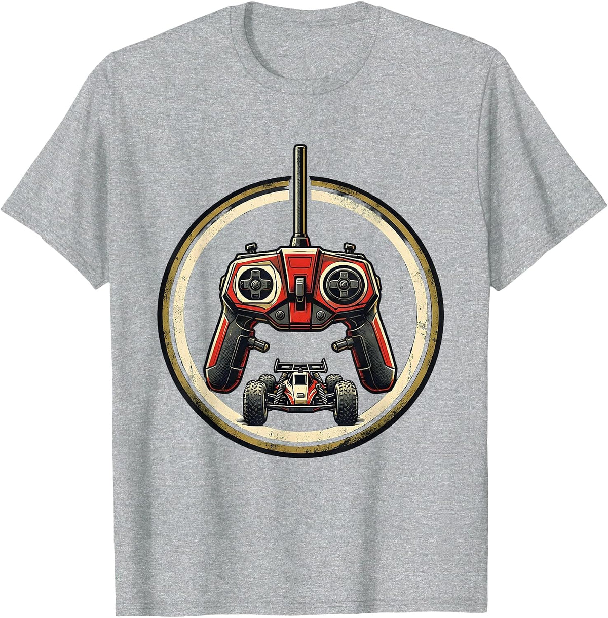 Men's RC Transmitter Racing Buggy Enthusiast Patriot T-Shirt - Heather Grey
