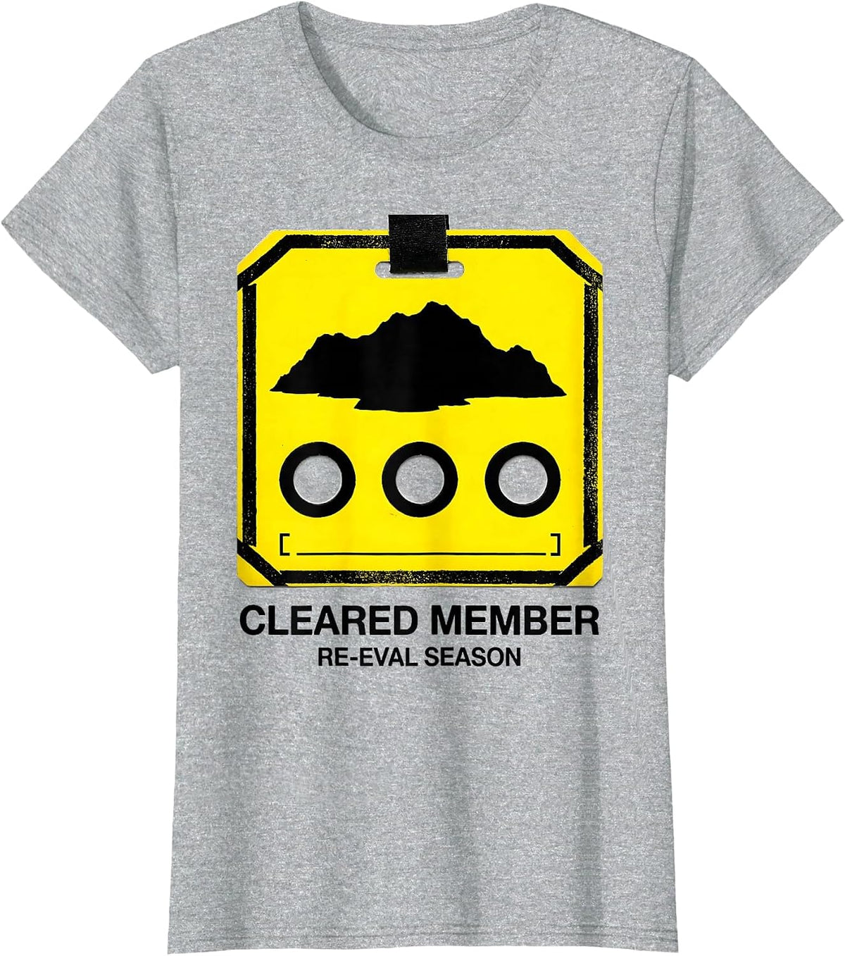Women's Cleared Member Re-Eval Season Stencil Special Education T-Shirt - Heather Grey