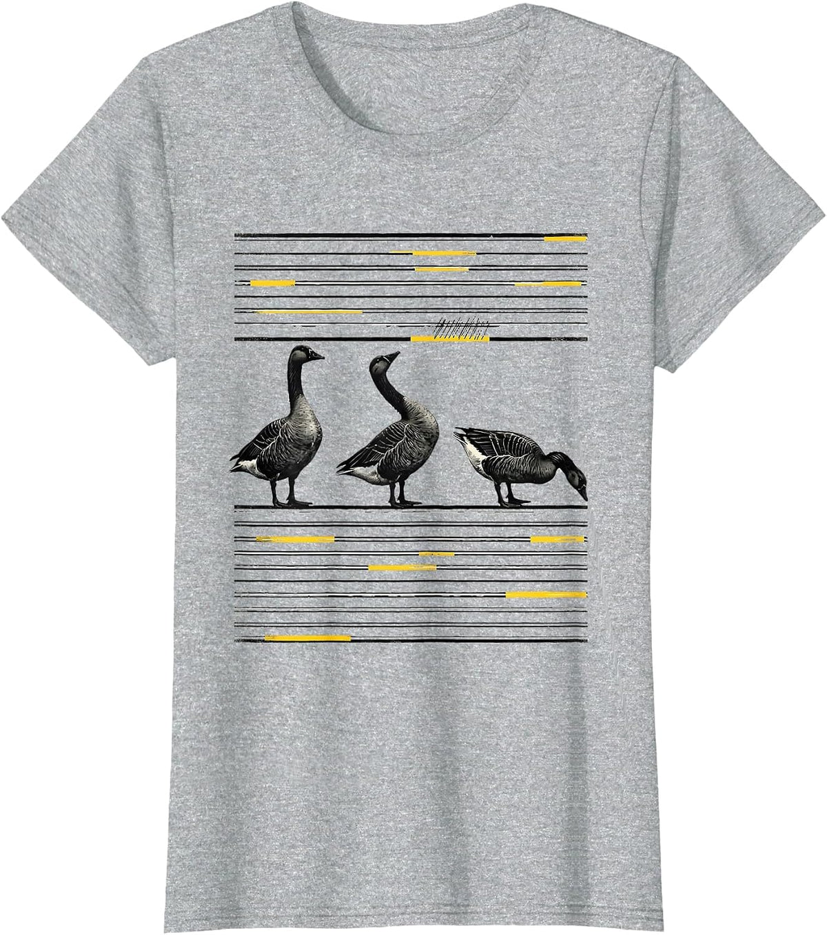Silly Goose Meme Funny Animal Lover Humor T-Shirt - Heather Grey