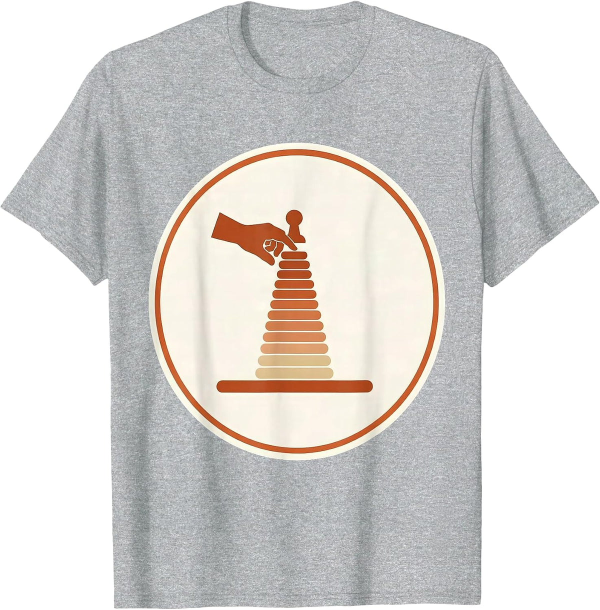 Men's Occupational Therapy Ring Stacking Kids OT Graphic T-Shirt - Heather Grey