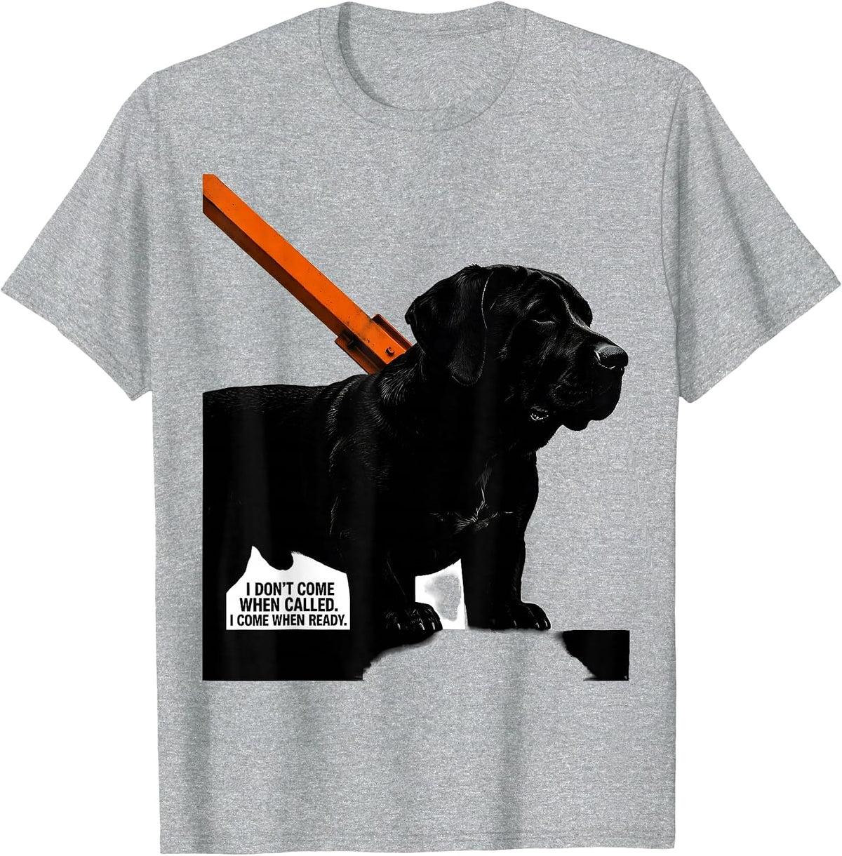 Men's I Don't Come When Called I Come When Ready Funny Basset T-Shirt - Heather Grey