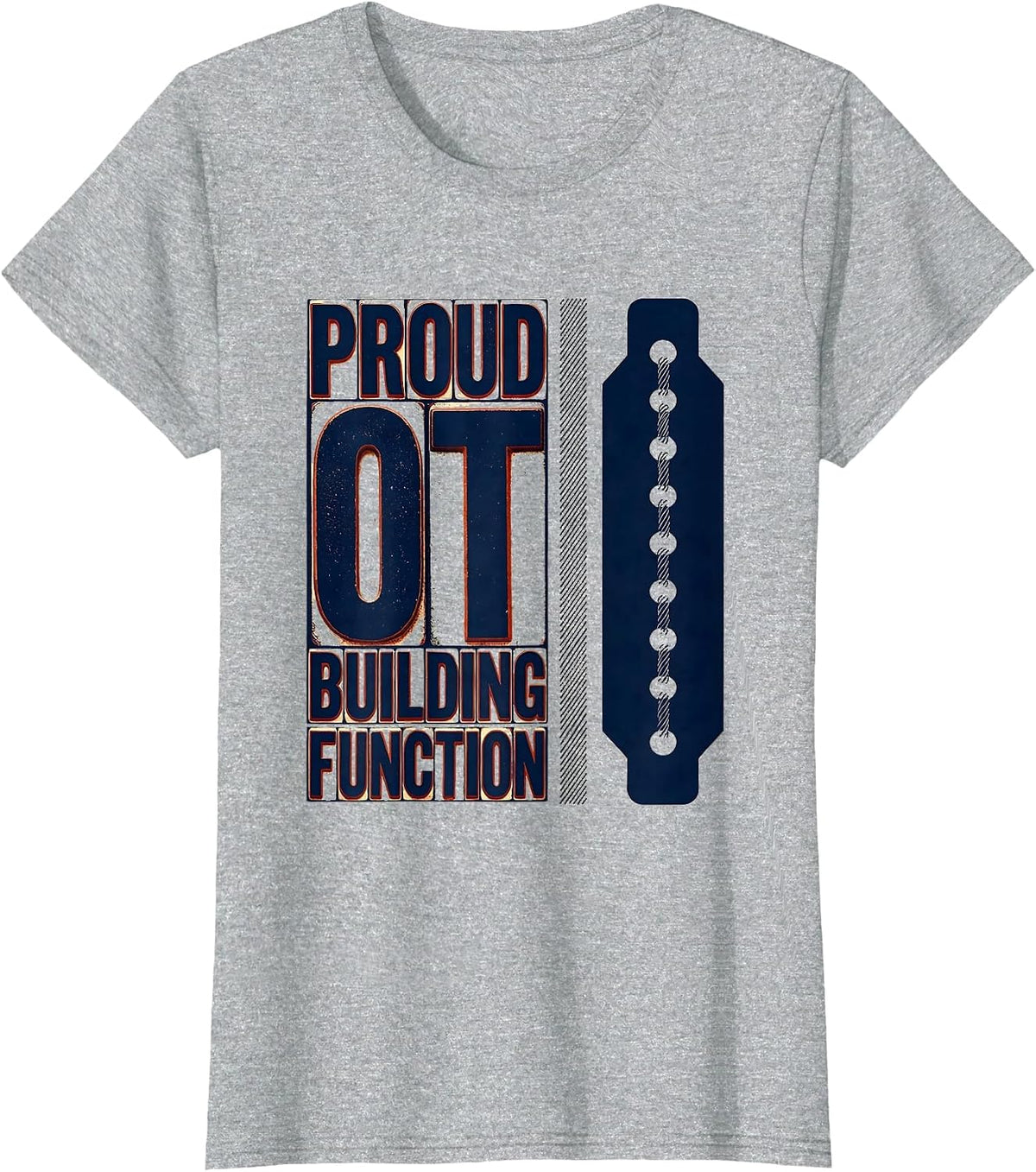 Women's Proud OT Building Function Occupational Therapy Month T-Shirt - Heather Grey