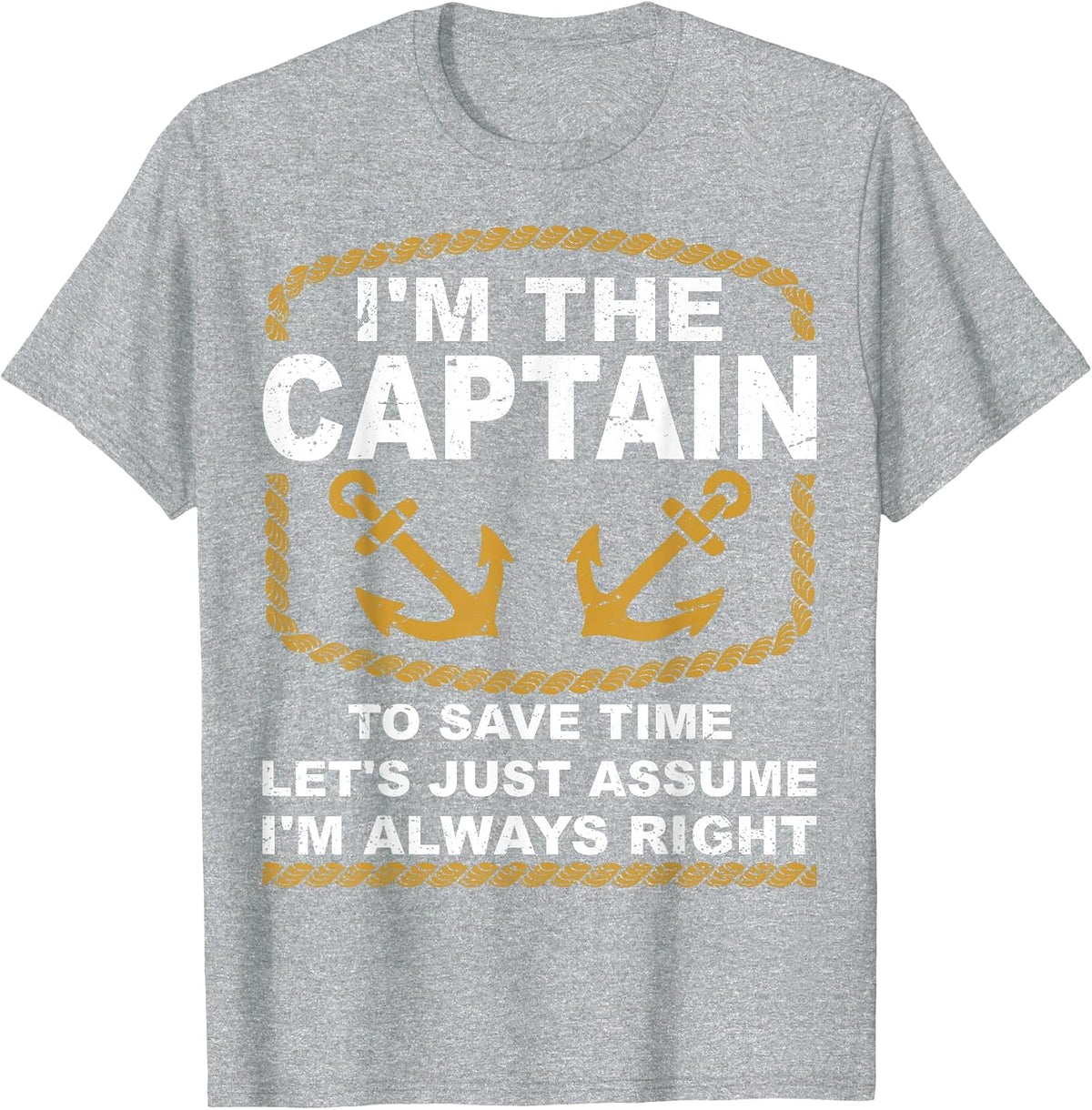 I'm The Boat Captain Boating Sailing Sailor Pontoon T-Shirt - Heather Grey
