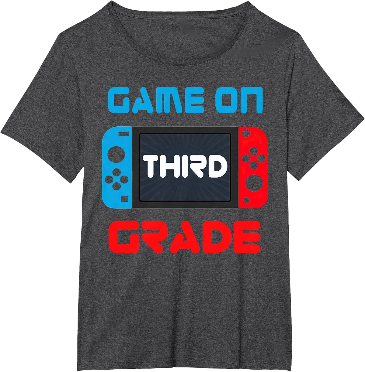 Game On Third Grade T-Shirt 3rd Grade Back to School T-Shirt - Dark Heather Grey