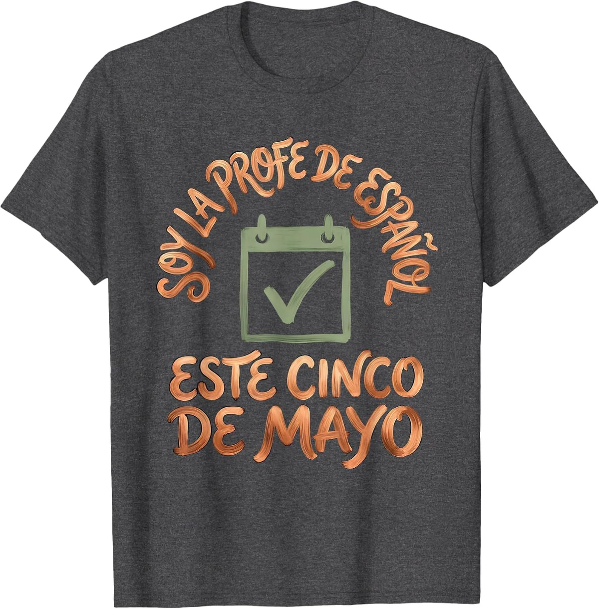 Men's Soy la Profe de Español Este Cinco de Mayo Teacher T-Shirt - Dark Heather Grey