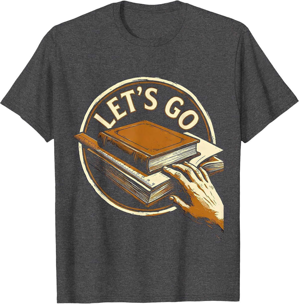 Let's Go Witty English Literature Class Teacher Starter T-Shirt - Dark Heather Grey