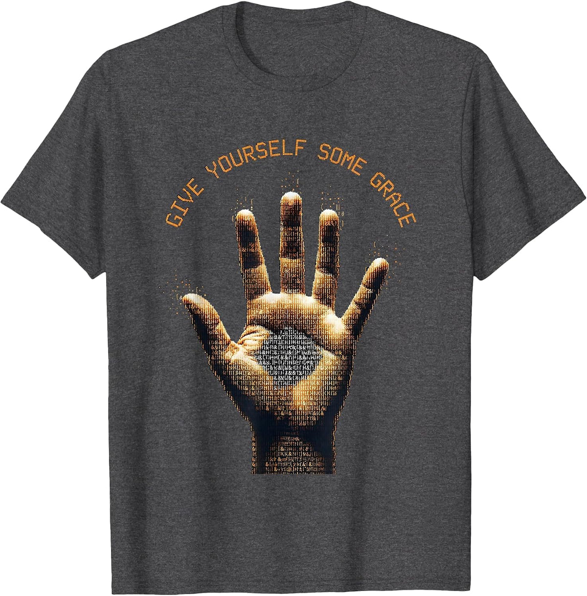 Men's Give Yourself Some Grace Mental Health Matters T-Shirt - Dark Heather Grey