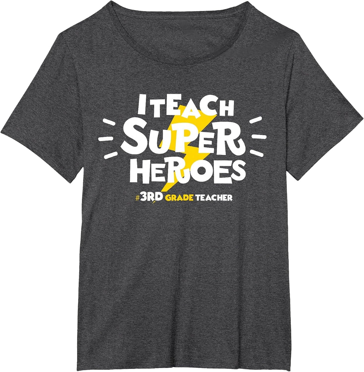 I Teach Super Heroes Comic Book Hero 3rd Grade Teacher T-Shirt - Dark Heather Grey
