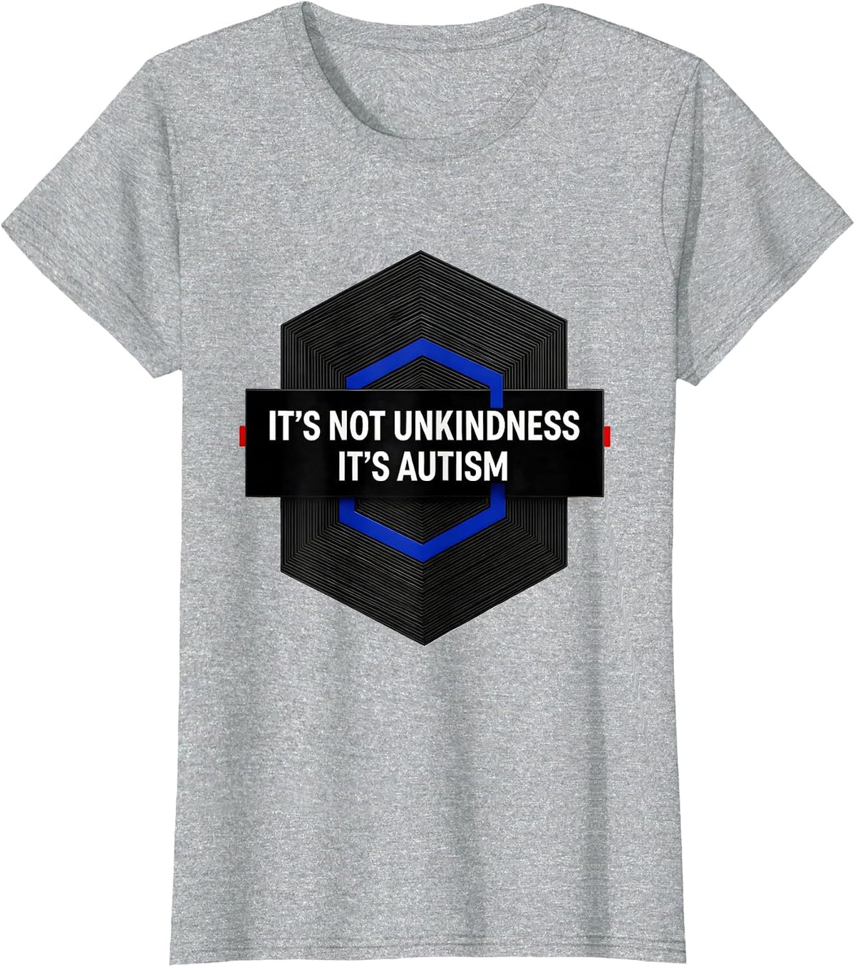 It's Not Unkindness It's Autism Geometric Neurodiversity T-Shirt - Heather Grey