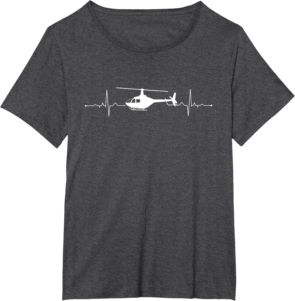 Funny Helicopter Art for Men Women Flight Helicopter Pilot T-Shirt - Dark Heather Grey