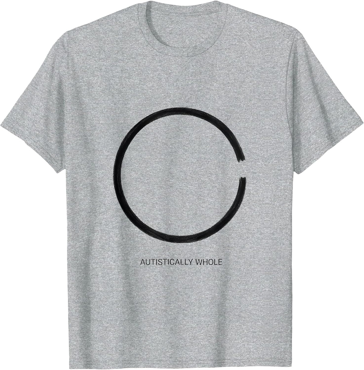 Men's Autistically Whole Minimalist Neurodiversity Awareness T-Shirt - Heather Grey