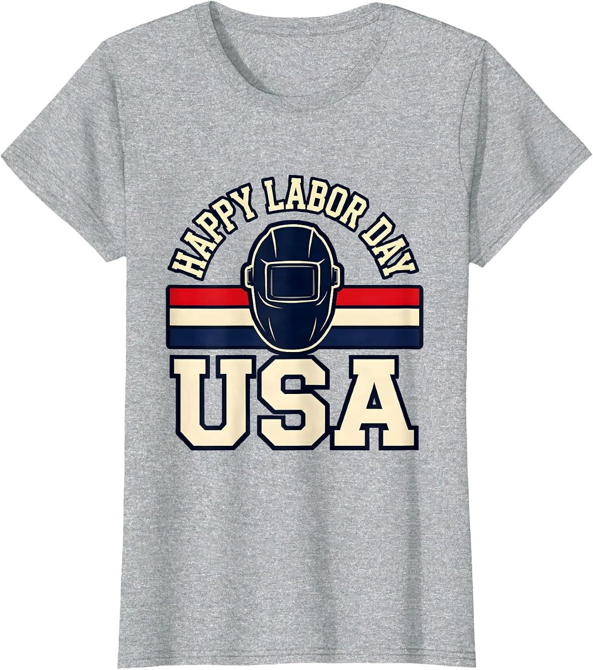 Women's Happy Labor Day USA Sports Patriotic Labor Day Gift T-Shirt - Heather Grey