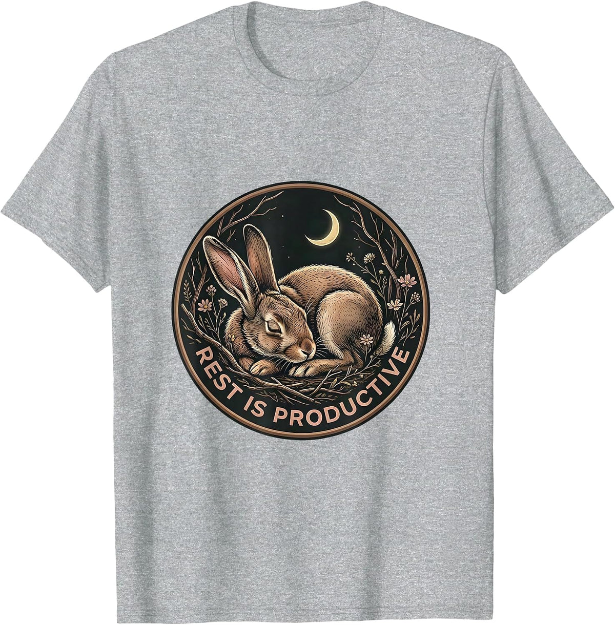 Men's Rest Is Productive Mental Health Matters Design T-Shirt - Heather Grey