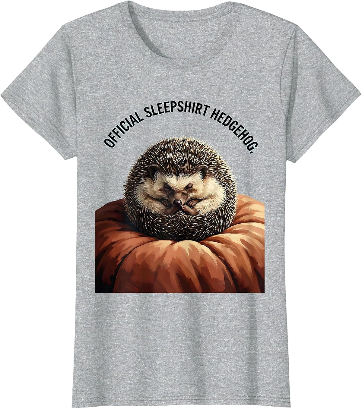 Official Sleepshirt Hedgehog Cute Animal Lover Novelty T-Shirt - Heather Grey