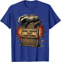 Honey Badger Stays Unbothered Comic Book Animal Lover Humor T-Shirt - Royal Blue