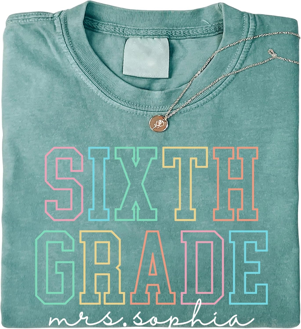 NAZENTI Personalized Teacher Shirt with Name – Custom Back to School T-Shirt for Women, First Day of School Gifts Teacher -
